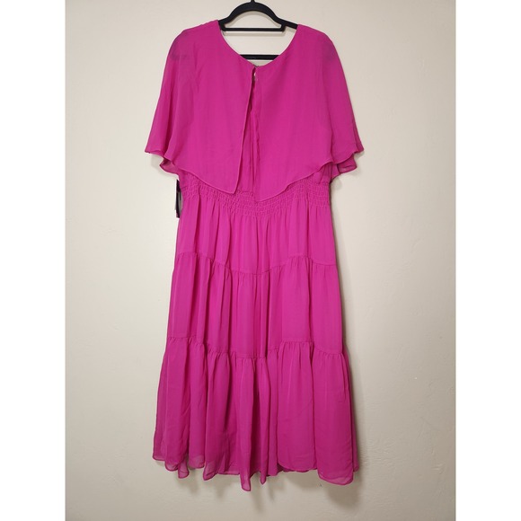 NWT Maison Tara Pink Blouson Midi Dress Womens Size 22W - Picture 3 of 5